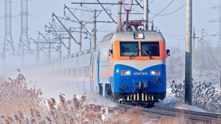 Пассажирские и грузовые поезда застряли в пути в Жамбылской области из-за аварии в электросети