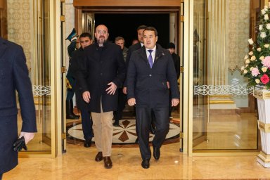 ​Президент Европейского Совета Шарль Мишель прибыл с официальным визитом в Казахстан