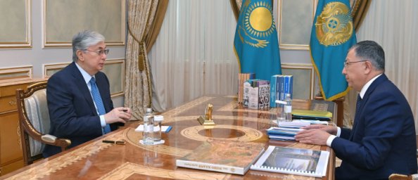 Глава государства Касым-Жомарт Токаев принял ректора Казахского национального университета