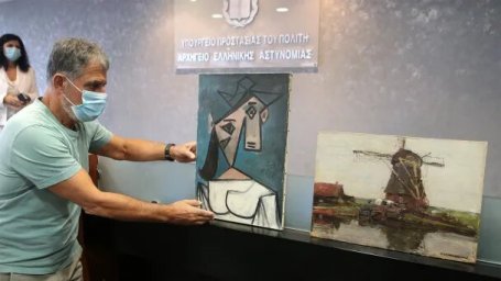 Украденные в 2012 году работы Мондриана и Пикассо вернули в Национальную галерею Афин