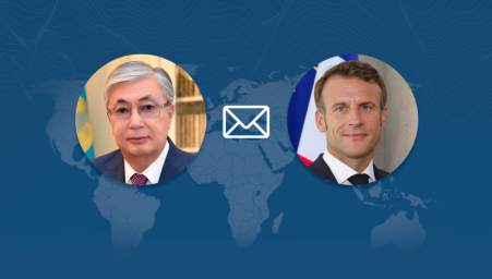 Глава государства направил поздравительную телеграмму Президенту Франции