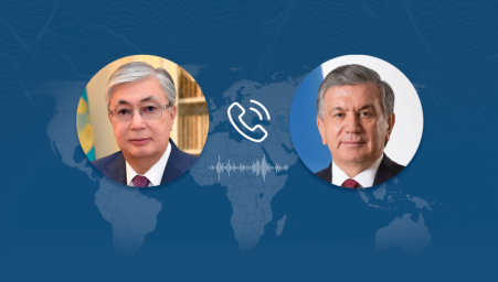 Глава государства провел телефонный разговор с Президентом Узбекистана Шавкатом Мирзиёевым